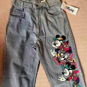 VTG Mickey Unlimited Jerry Leigh Sz 7 Women Jeans Y2k Straight Leg High Waist